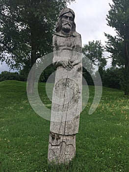 Wooden idols in Braslav Belarus