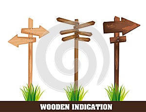 Wooden indication photo