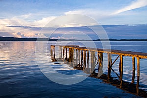 Wooden jetty