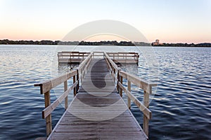 Wooden Jetty on Lake Calhoun in Minneapolis