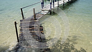 wooden jetty on starfish beach