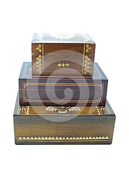 Wooden jewellery boxes