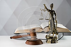 Wooden judge`s gavel.  The criminal law