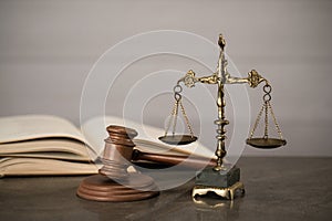 Wooden judge`s gavel. The criminal law.