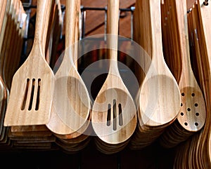 Wooden Kitchen Spatulas and Spoons photo