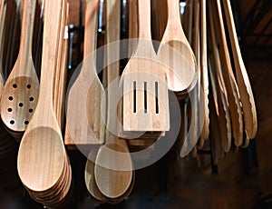 Wooden Kitchen Spatulas and Spoons photo