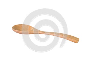 Wooden kitchen tool (wooden spoon) isolated on white background