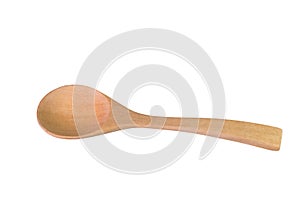 Wooden kitchen tool (wooden spoon) isolated on white background