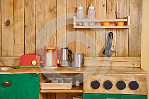 Wooden kitchen toy playset play cooking
