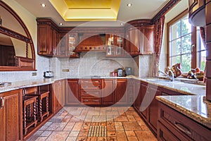 Wooden kitchen unit