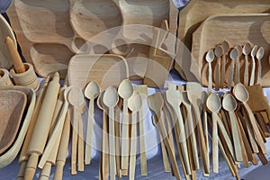 Wooden kitchen utensils