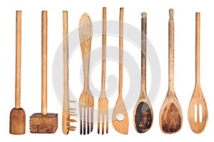 Wooden kitchen utensils