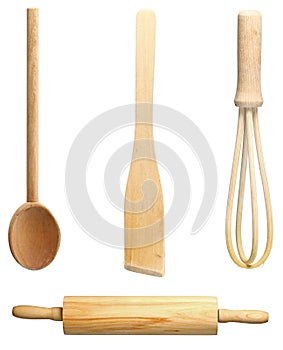 Wooden kitchen utensils