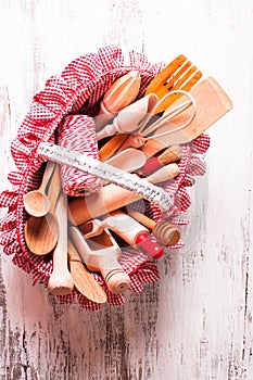 Wooden kitchen utensils