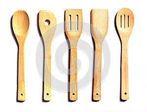 Wooden Kitchen Utensils for  cooking and mixing food