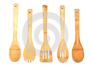 Wooden kitchen utensils photo