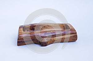 wooden kitchen ware on white background