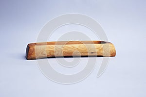 wooden kitchen ware on white background