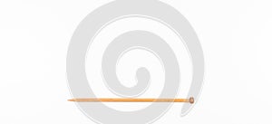 Wooden knitting needle on white background.