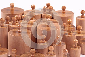 Wooden Knobbed Cylinders Montessori