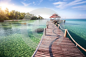 Wooden in Koh Kood in Thailand