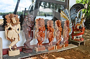 Wooden Krishna statues