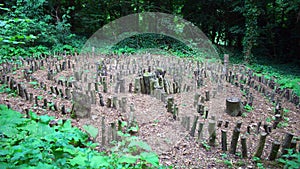 Wooden labyrinth