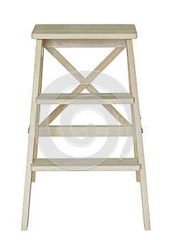 Wooden ladder isolated on white