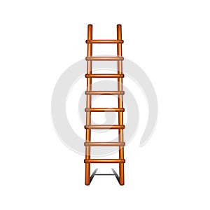 Wooden ladder with shadow leading up