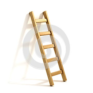 Wooden ladders isolated on white