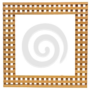 Wooden lattice frame isolated