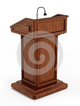 wooden lectern