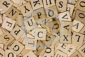 Wooden letter tiles