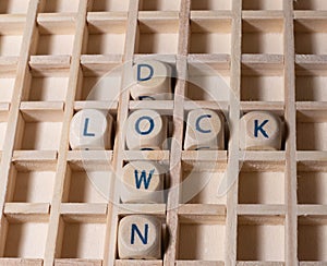 Wooden Letters Cluster Lock Down