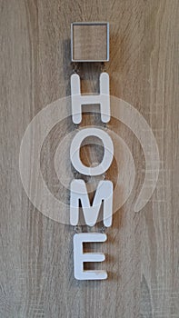 Wooden letters HOME