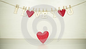 St Valentine`s Day, heart and sign photo