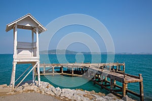 Wooden Lighthouse and Bridge