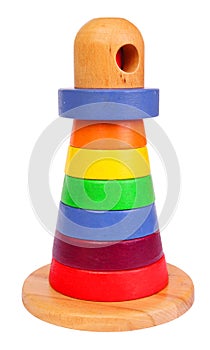 Wooden lighthouse toy