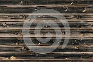 Wooden lining boards wall. dark brown wood texture. background old panels, Seamless pattern. Horizontal planks