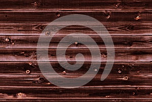 Wooden lining boards wall. dark mahogany brown wood texture. background old panels, Seamless pattern. Horizontal planks