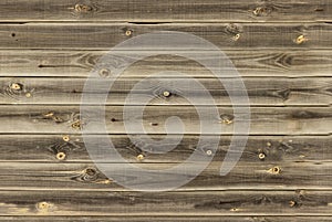 Wooden lining boards wall. midtone brown wood texture. background old panels, Seamless pattern. Horizontal planks