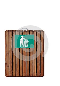 Wooden Litter Bin