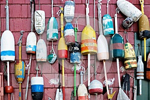 Wooden Lobster Fishing Buoys