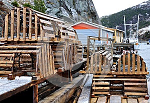 Wooden lobster traps