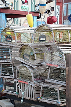 Wooden lobster traps