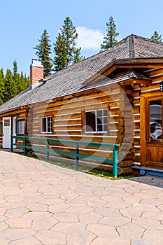 Wooden log cabin