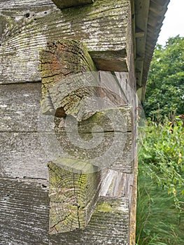 wooden log walls in Podlasie