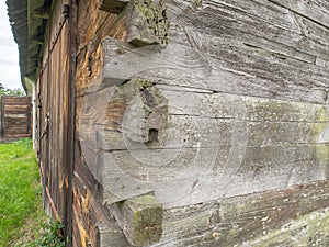 wooden log walls in Podlasie