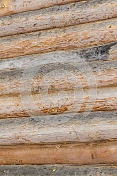 Wooden logs background pattern horizontal lines. Woodcraft concept.