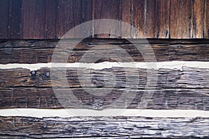 Wooden Logs with Chinking Background Texture